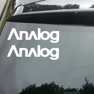 2x Analog Logo Car/Van/Window Decal Sticker