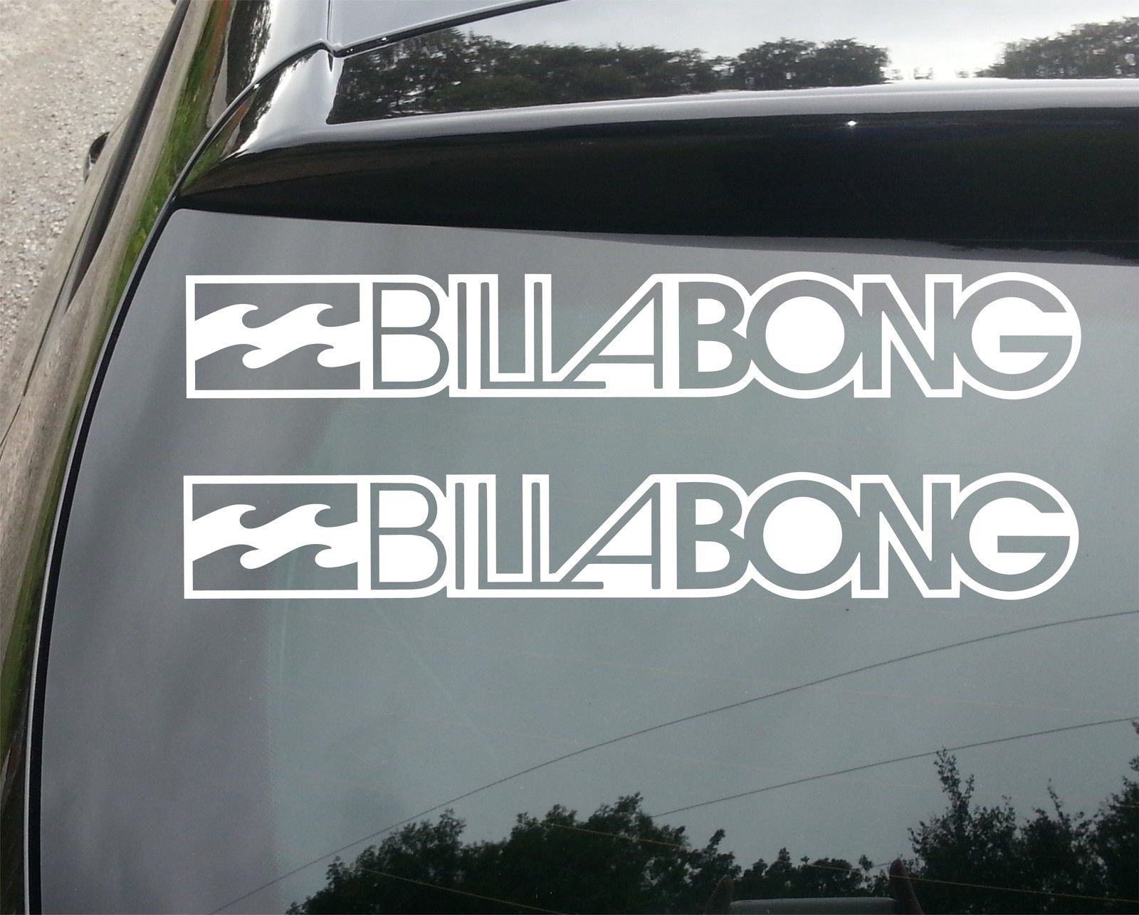 BILLABONG Die Cut White Vinyl Decal/Sticker 5 in x 3.4 in Surf Car truck Window 