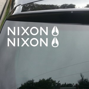 2x Nixon Logo Car/Van/Window Decal Sticker