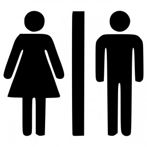 Restrooms Funny Toilet Entrance Decal Sticker For Shop Office Home Cafe Hotel