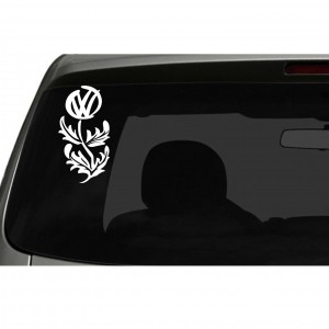 VW Flower Car/Van/Window Decal Sticker