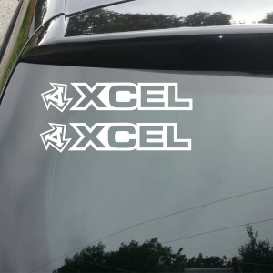 2x XCEL Logo Car/Van/Window Decal Sticker